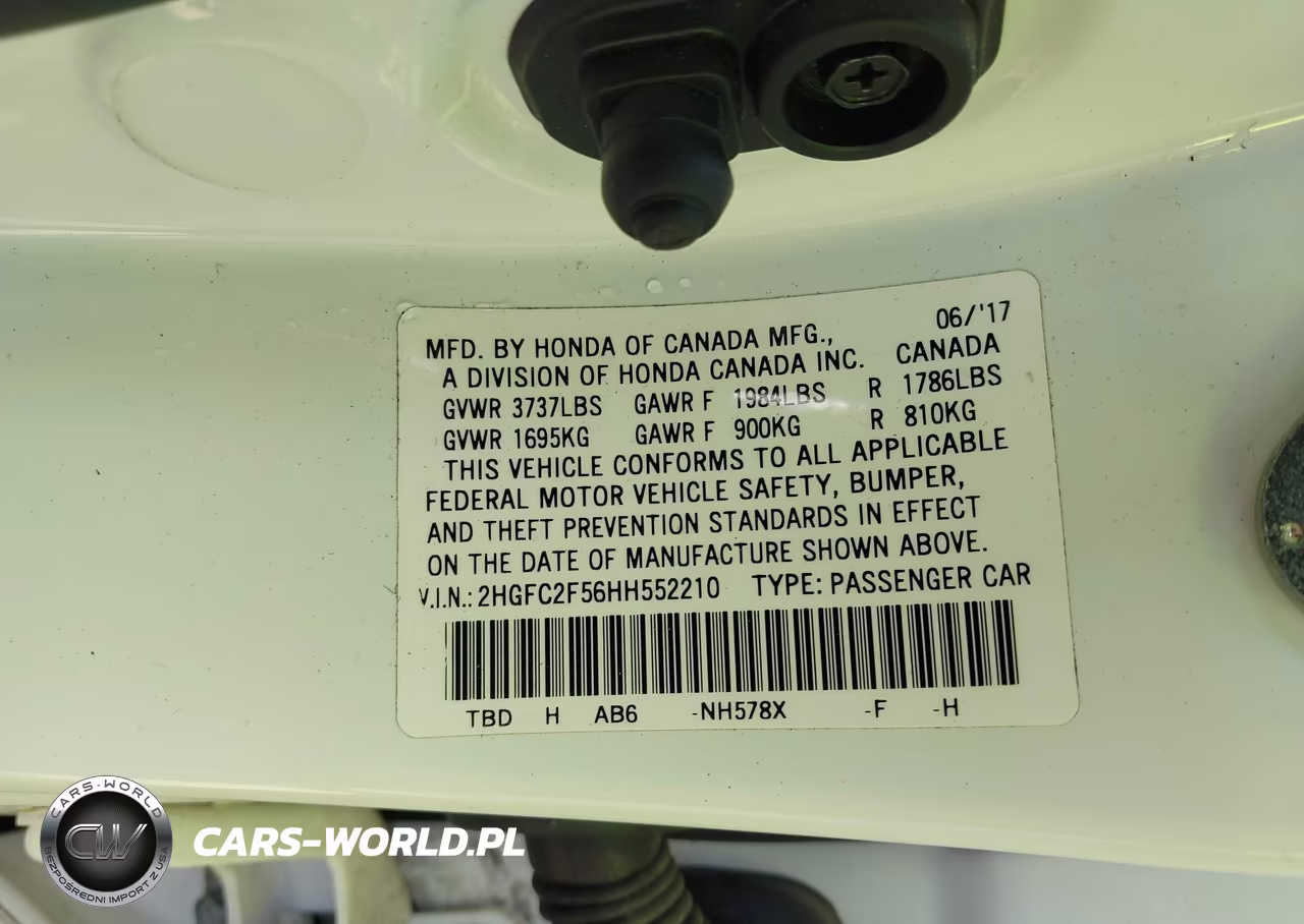 2017 Honda Civic Lx VIN:2HGFC2F56HH552210 - 9