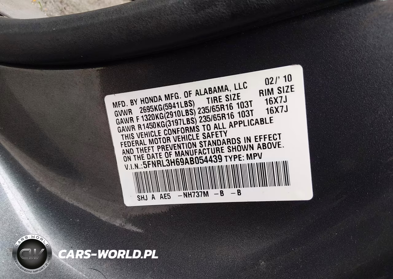 2010 Honda Odyssey Ex-L VIN:5FNRL3H69AB054439 - 9