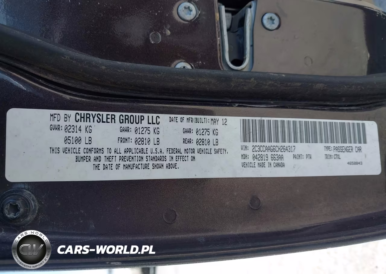 2012 Chrysler 300 VIN:2C3CCAAG6CH264317 - 9
