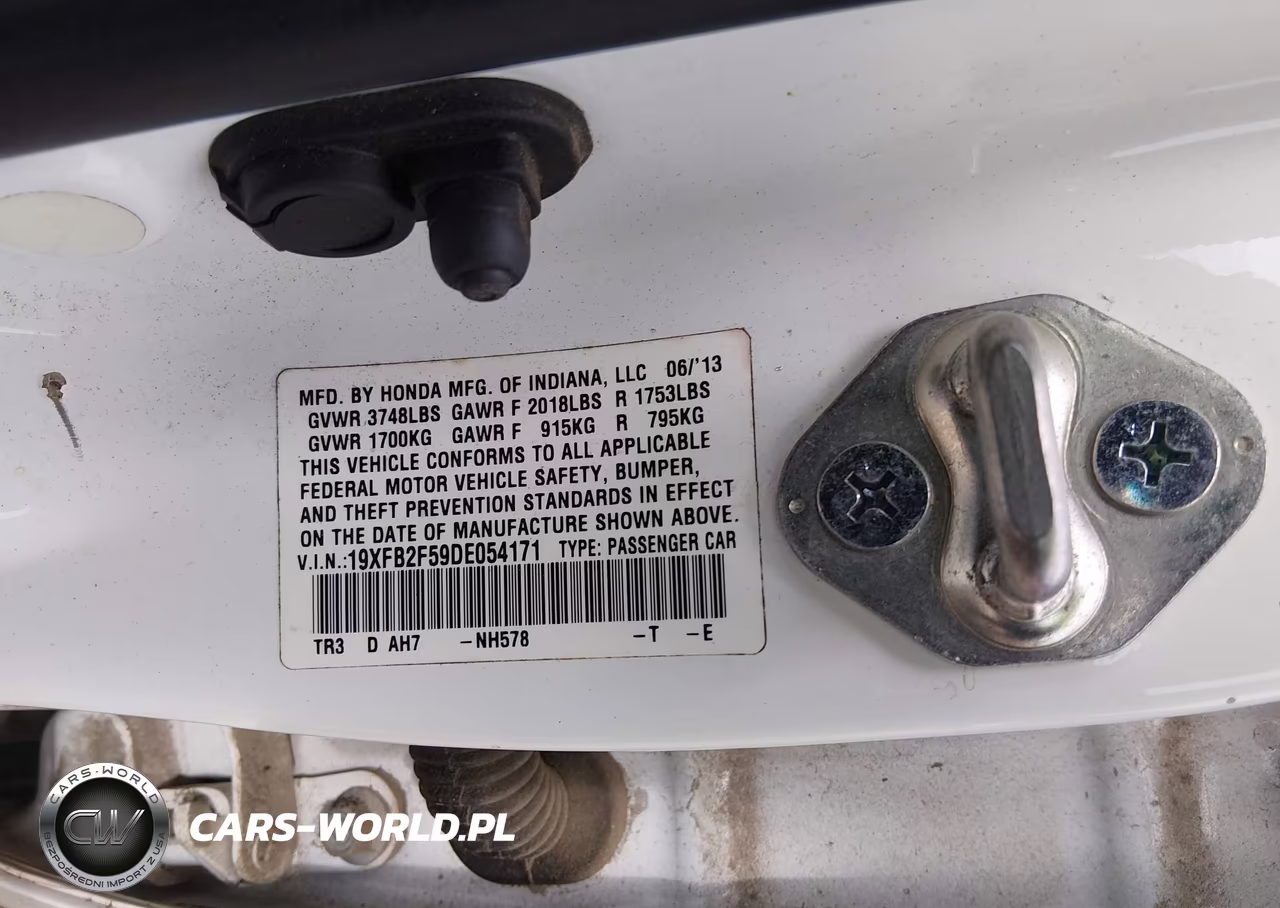 2013 Honda Civic Lx VIN:19XFB2F59DE054171 - 9