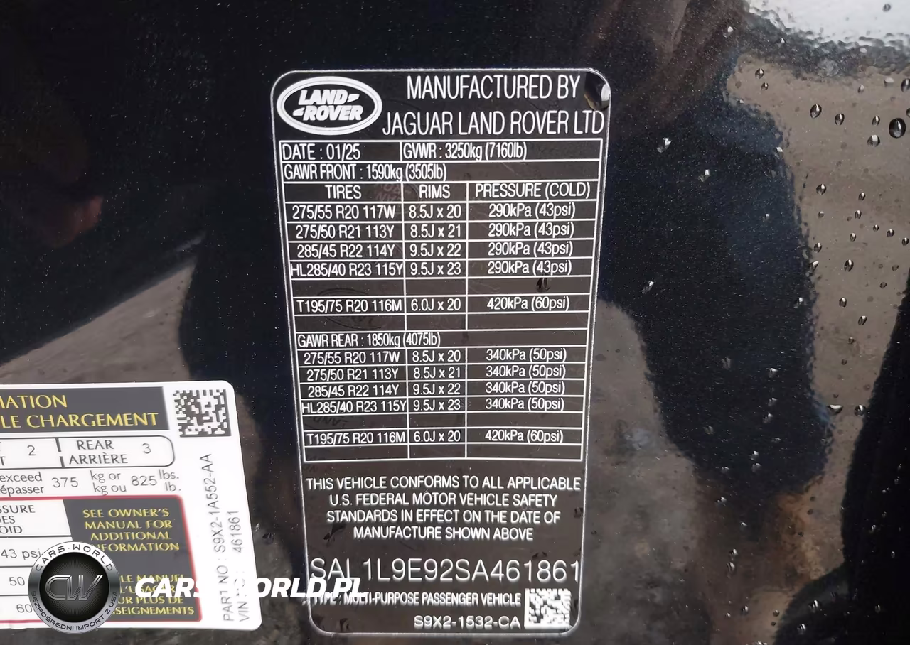 2025 Land Rover Range Rover Sport P530 Dynamic Se VIN:SAL1L9E92SA461861 - 9
