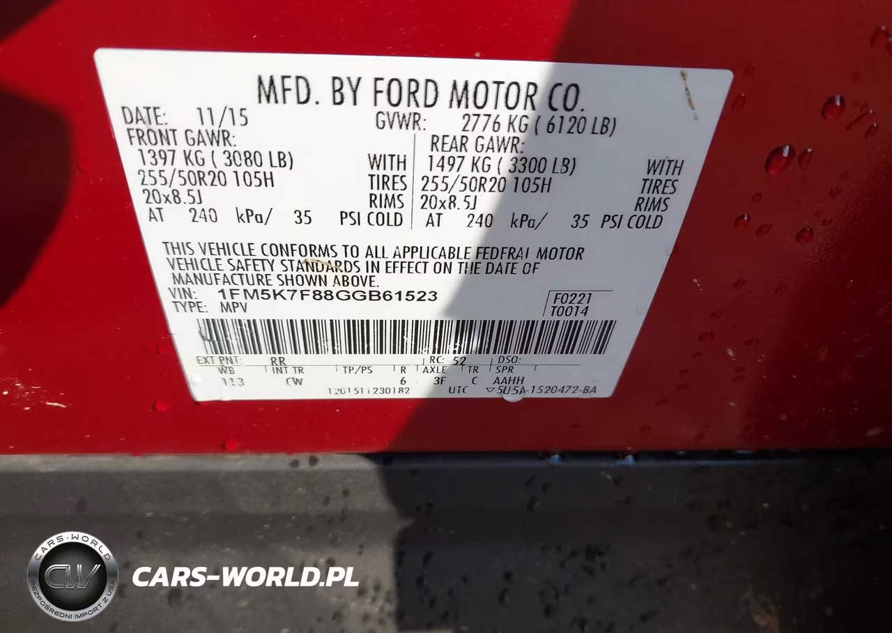 2016 Ford Explorer Limited VIN:1FM5K7F88GGB61523 - 9