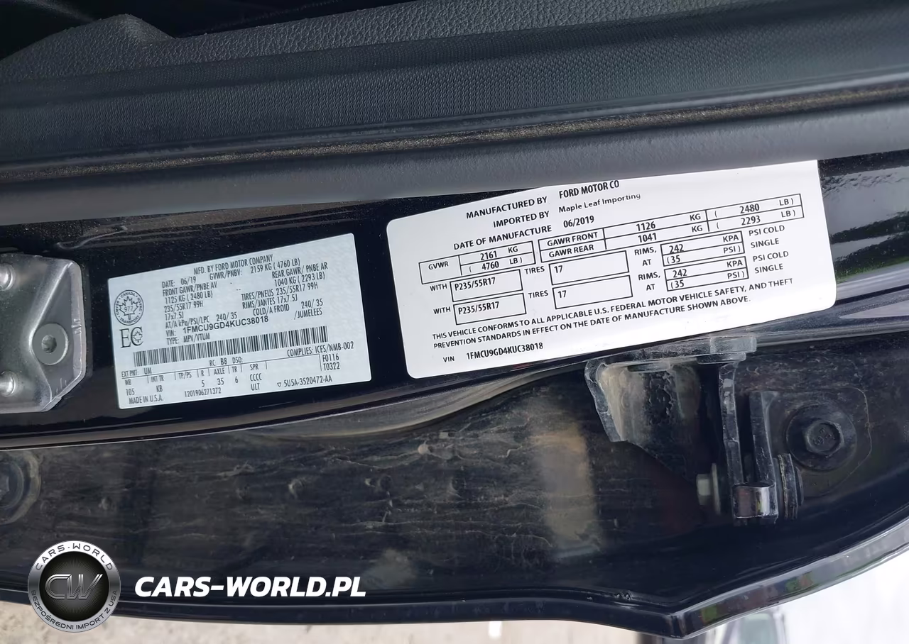 2019 Ford Escape Se VIN:1FMCU9GD4KUC38018 - 9