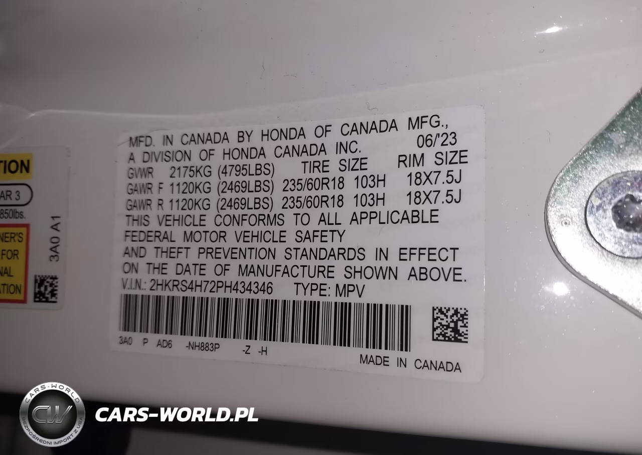 2023 Honda Cr-V Ex-L Awd VIN:2HKRS4H72PH434346 - 9