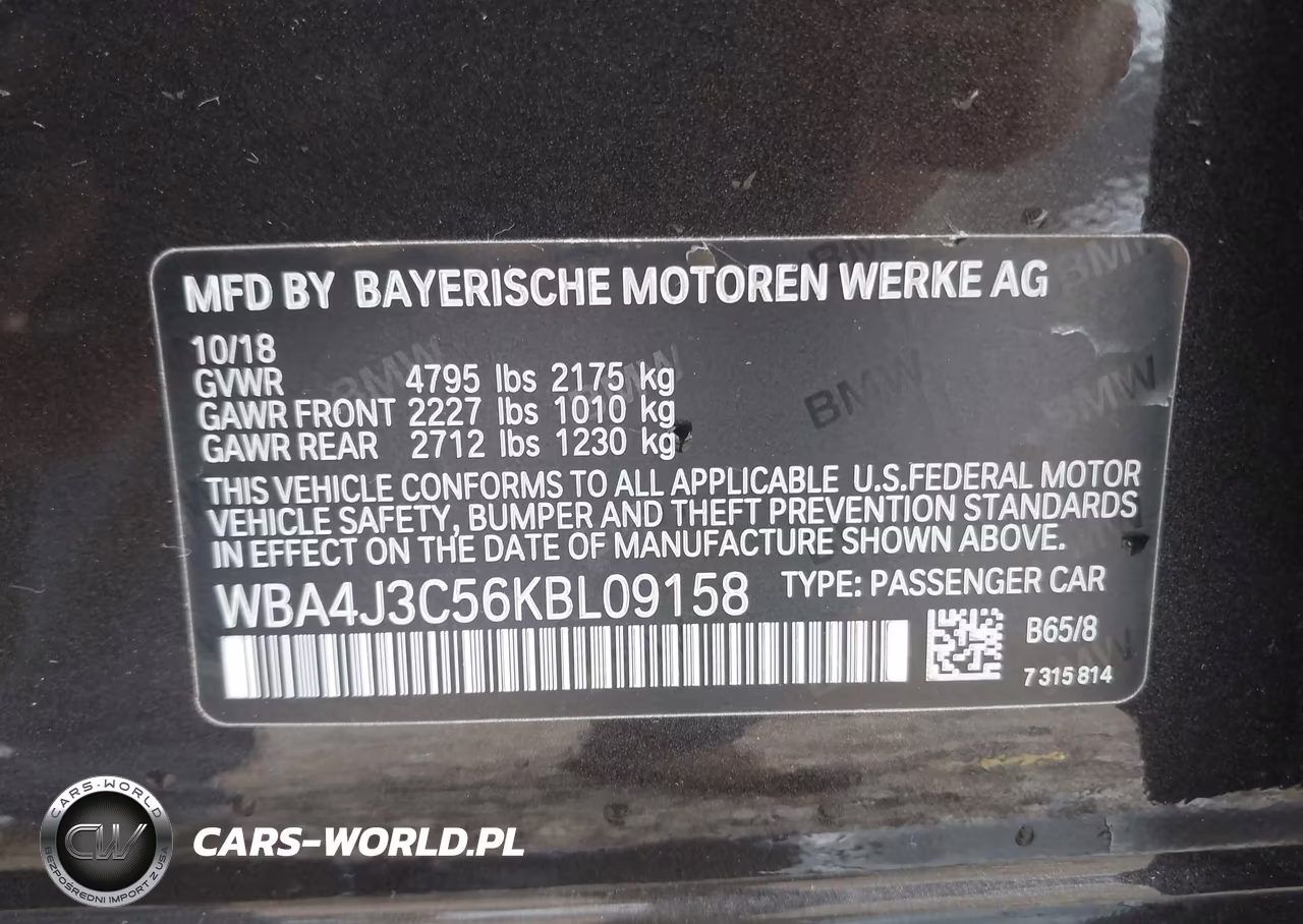 2019 BMW 430I Gran Coupe xDrive VIN:WBA4J3C56KBL09158 - 9