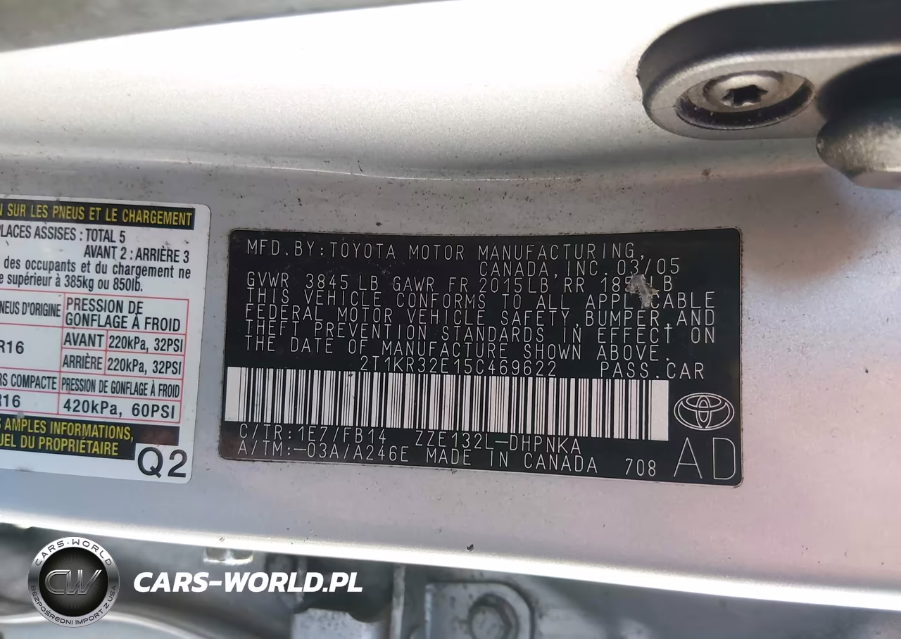 2005 Toyota Matrix Xr VIN:2T1KR32E15C469622 - 8