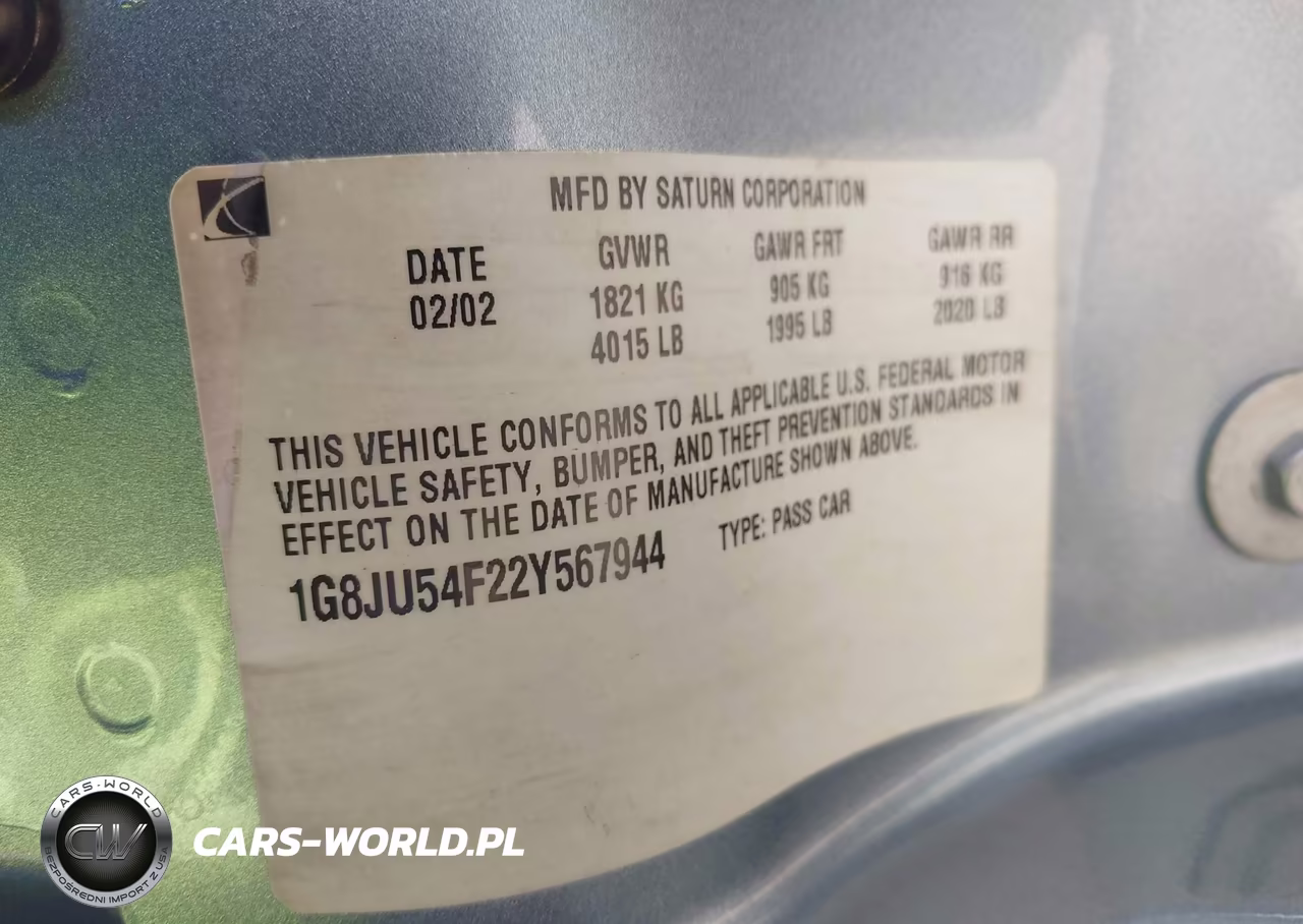 2002 Saturn L-Series L200 VIN:1G8JU54F22Y567944 - 9