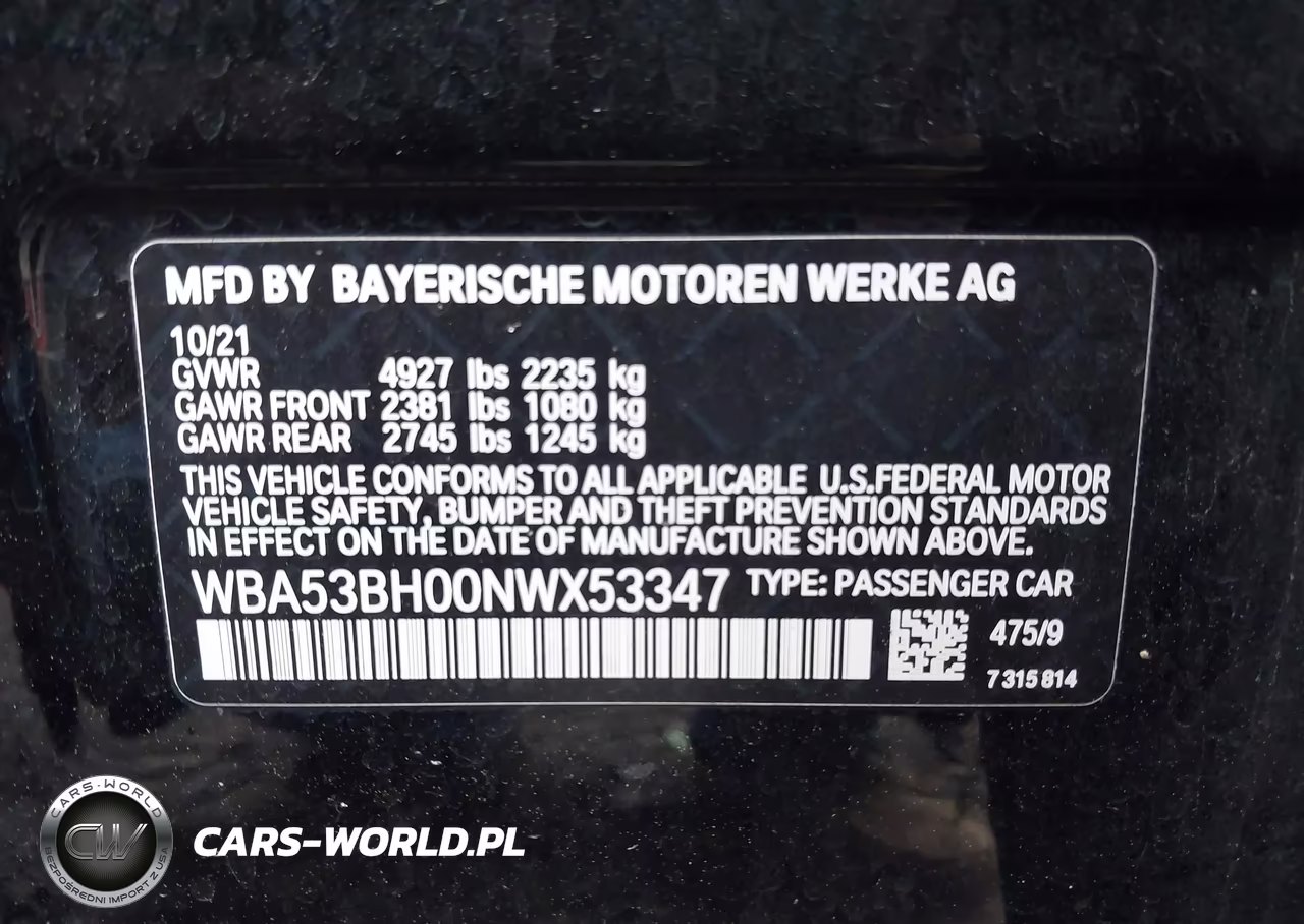 2022 BMW 530 I VIN:WBA53BH00NWX53347 - 9