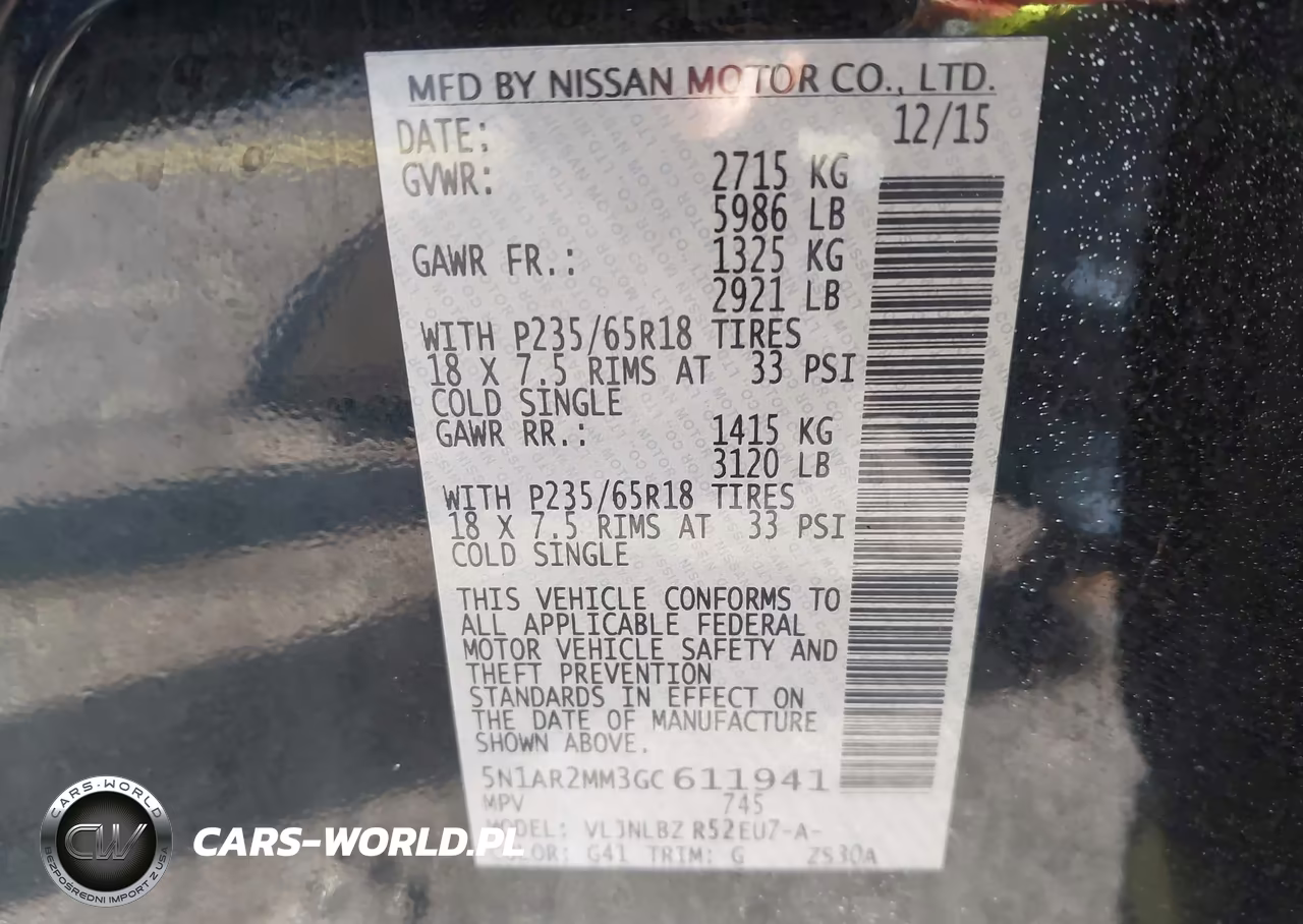 2016 Nissan Pathfinder Platinum-S-Sl-Sv VIN:5N1AR2MM3GC611941 - 9