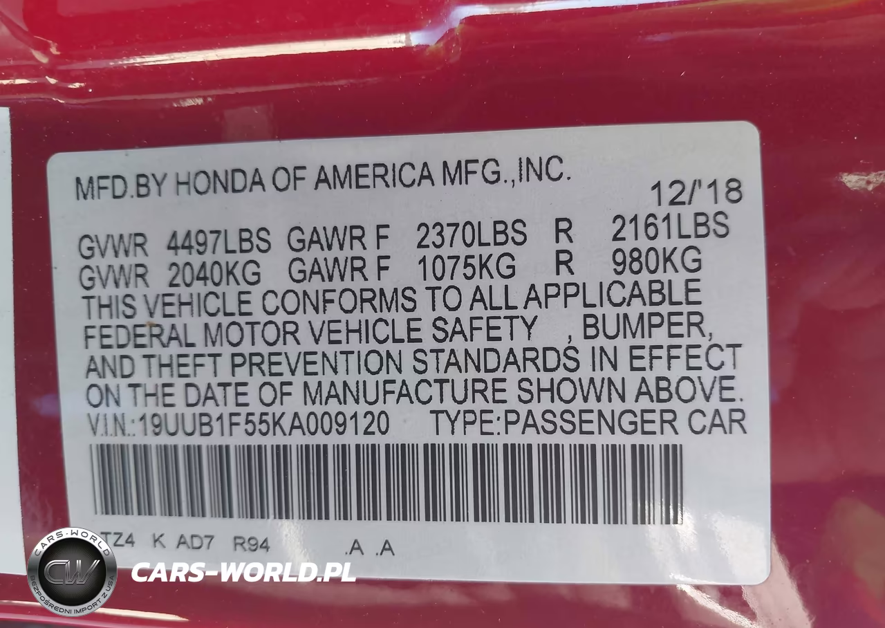 2019 Acura Tlx Tech Pkg VIN:19UUB1F55KA009120 - 9