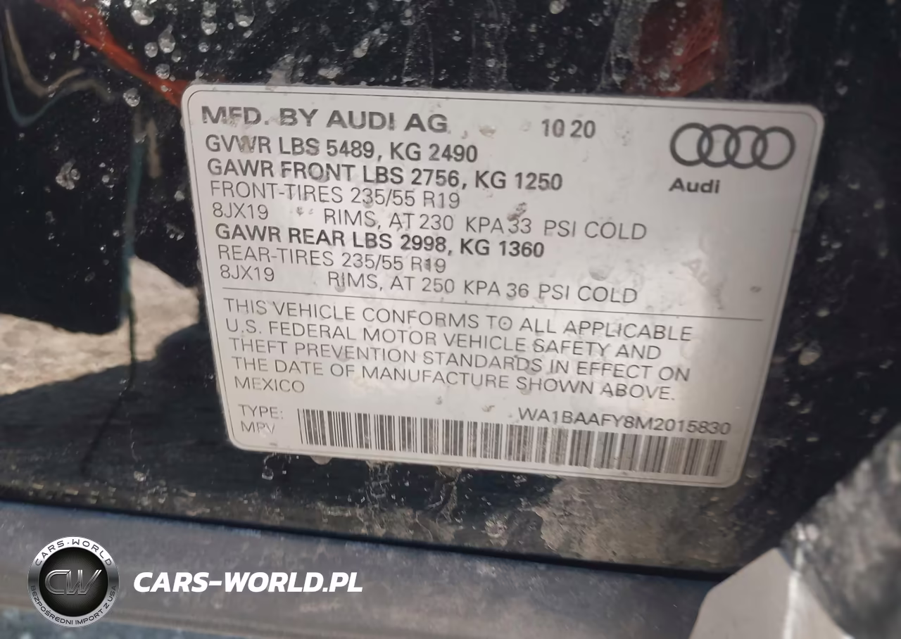 2021 Audi Q5 Premium Plus 45 Tfsi Quattro S Tronic VIN:WA1BAAFY8M2015830 - 9