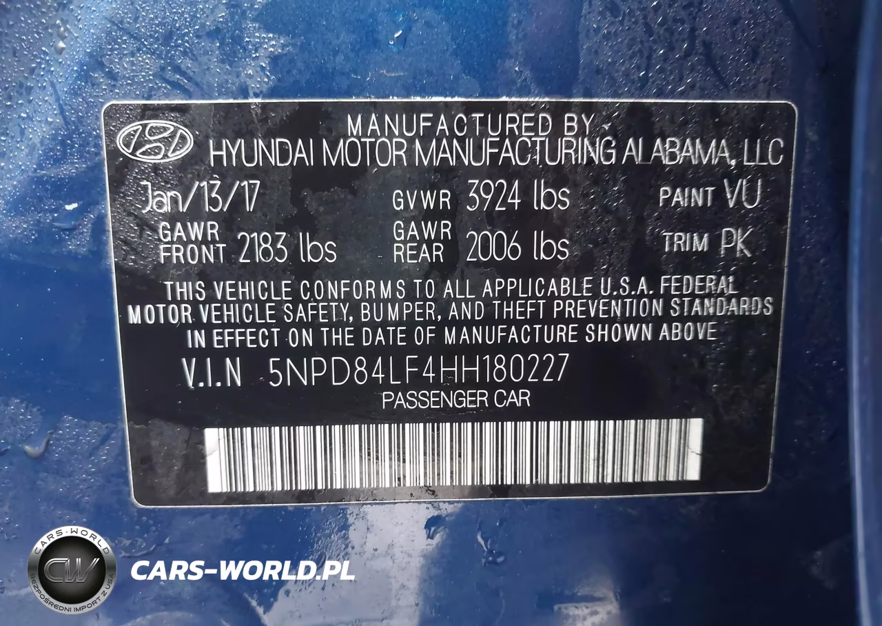 2017 Hyundai Elantra Se VIN:5NPD84LF4HH180227 - 9