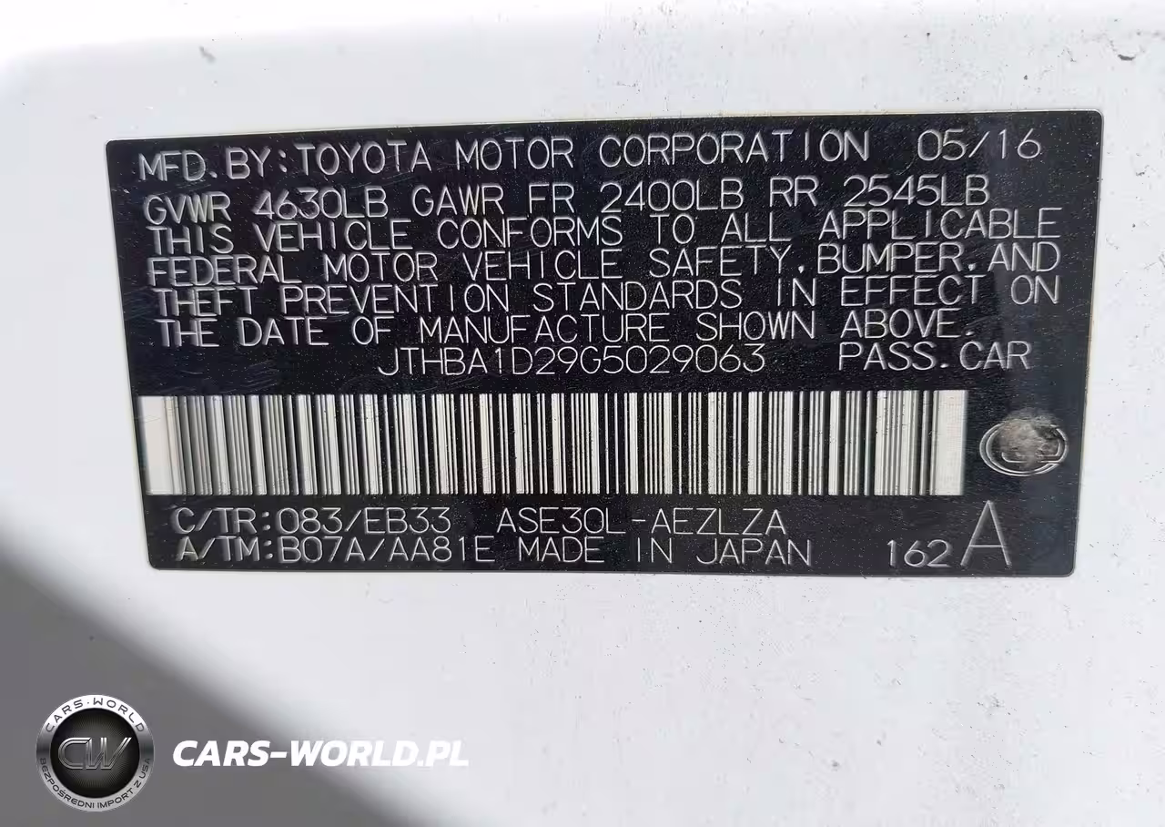 2016 Lexus Is 200T VIN:JTHBA1D29G5029063 - 9