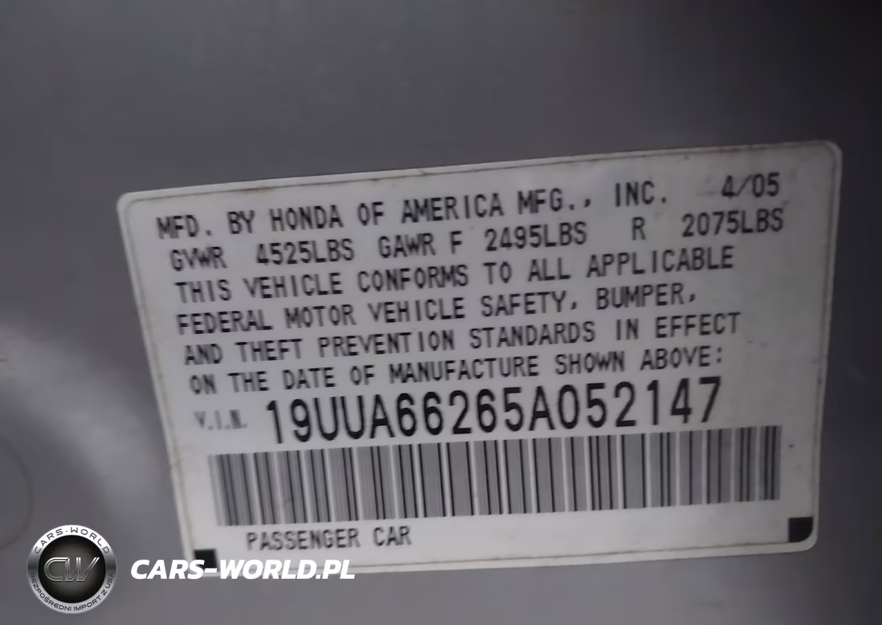 2005 Acura Tl VIN:19UUA66265A052147 - 9