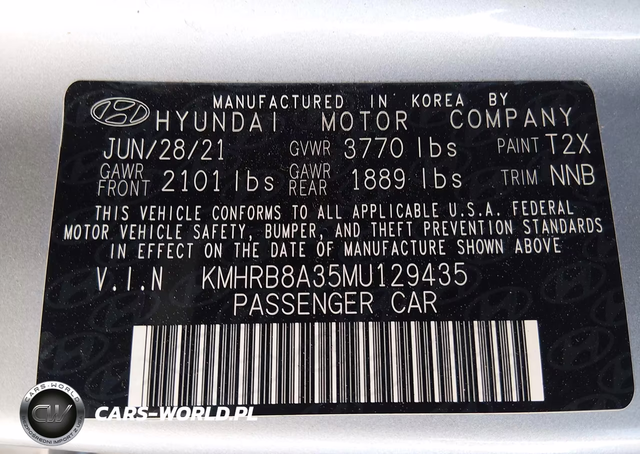 2021 Hyundai Venue Se VIN:KMHRB8A35MU129435 - 9