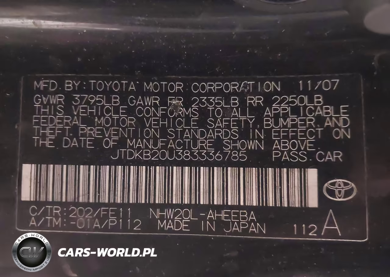 2008 Toyota Prius VIN:JTDKB20U383336785 - 9