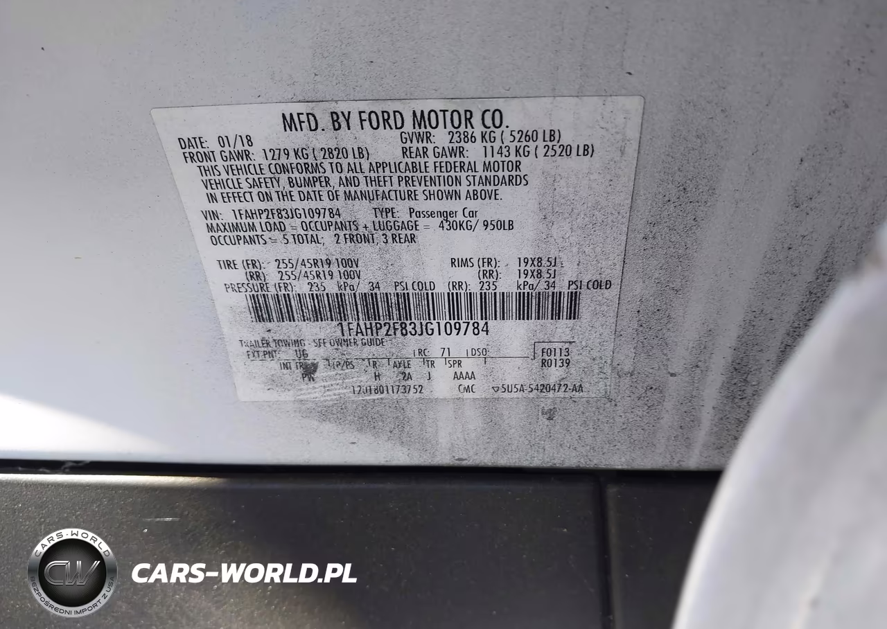 2018 Ford Taurus Limited VIN:1FAHP2F83JG109784 - 9