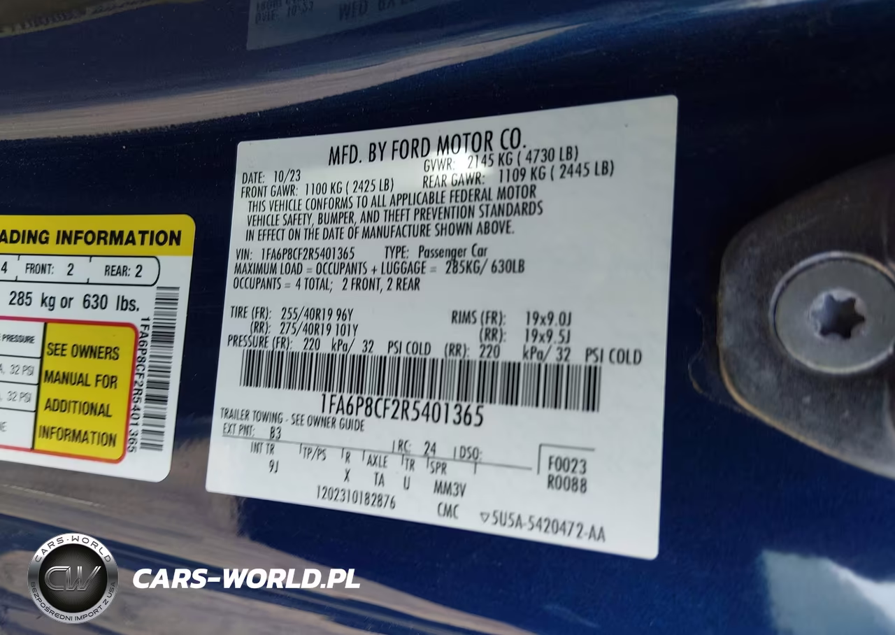 2024 Ford Mustang Gt Premium Fastback VIN:1FA6P8CF2R5401365 - 9