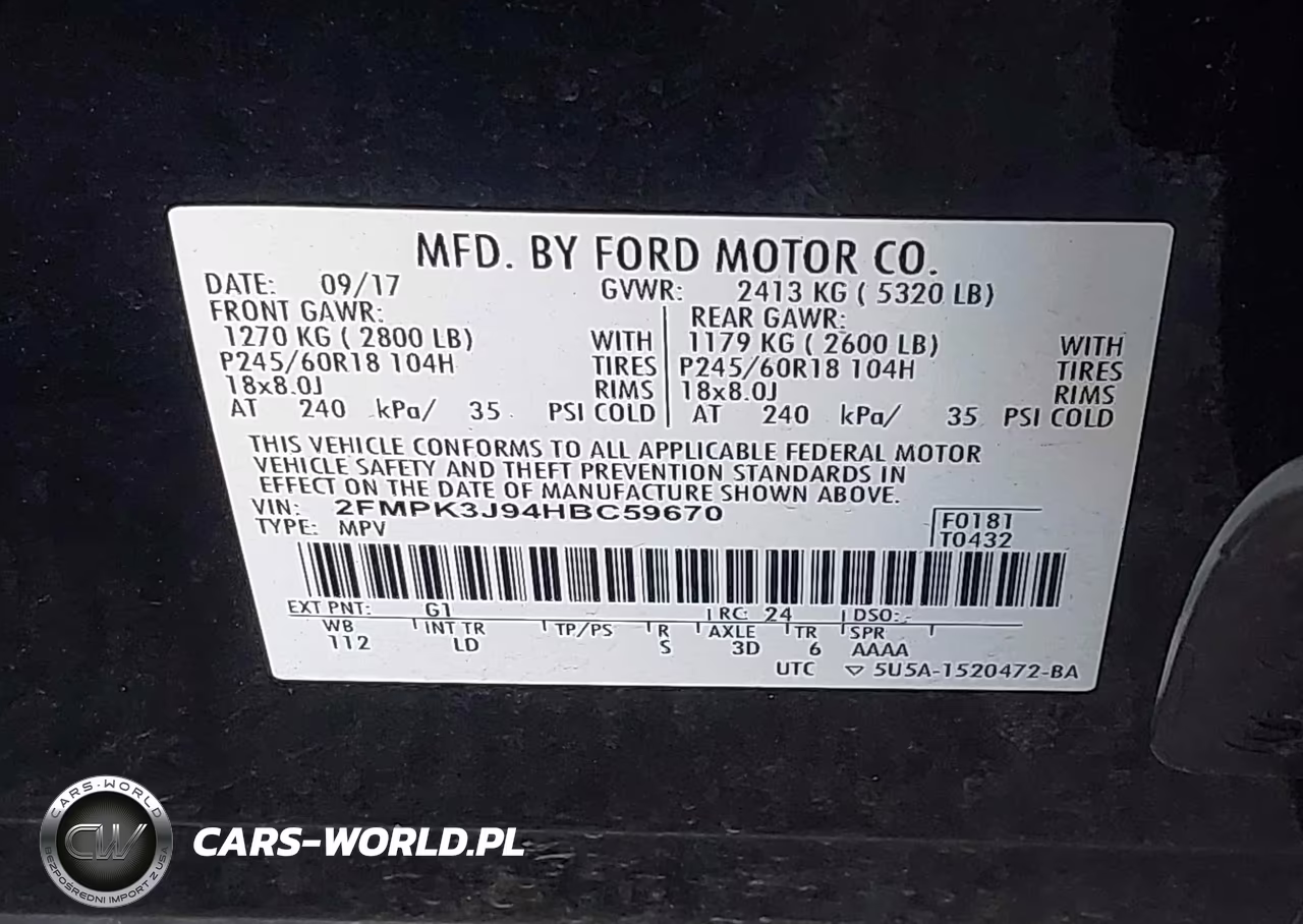 2017 Ford Edge Sel VIN:2FMPK3J94HBC59670 - 9