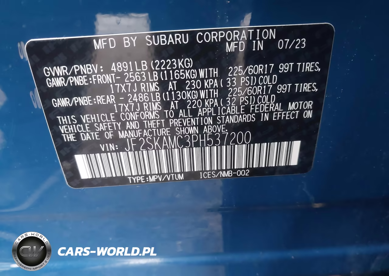 2023 Subaru Forester Wilderness VIN:JF2SKAMC3PH537200 - 9