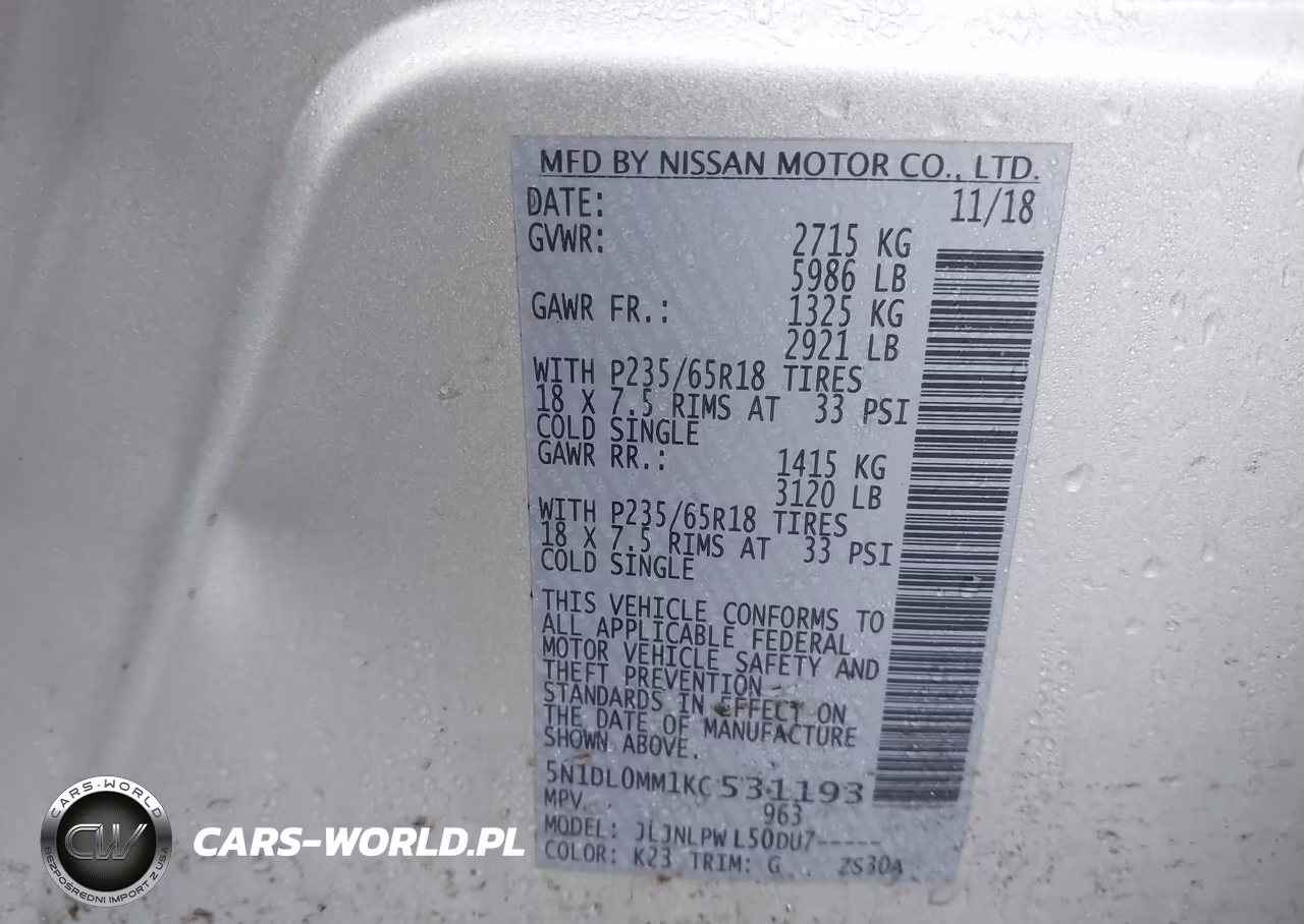 2019 Infiniti Qx60 Pure VIN:5N1DL0MM1KC531193 - 9