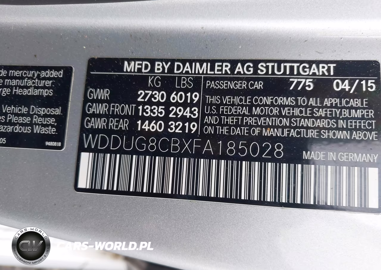2015 Mercedes-Benz S 550 VIN:WDDUG8CBXFA185028 - 9