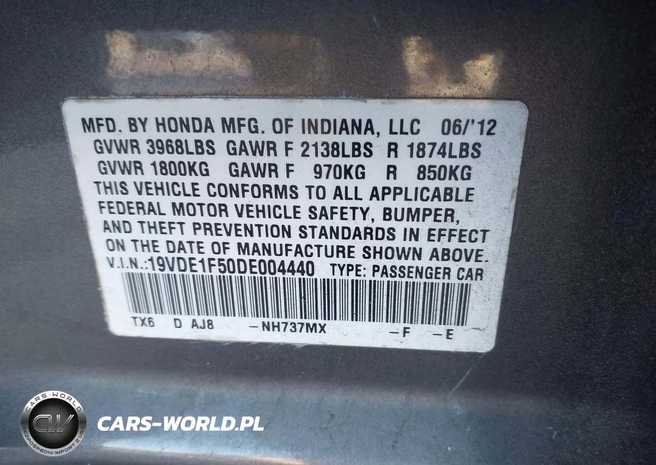 2013 Acura Ilx 2.0L VIN:19VDE1F50DE004440 - 9