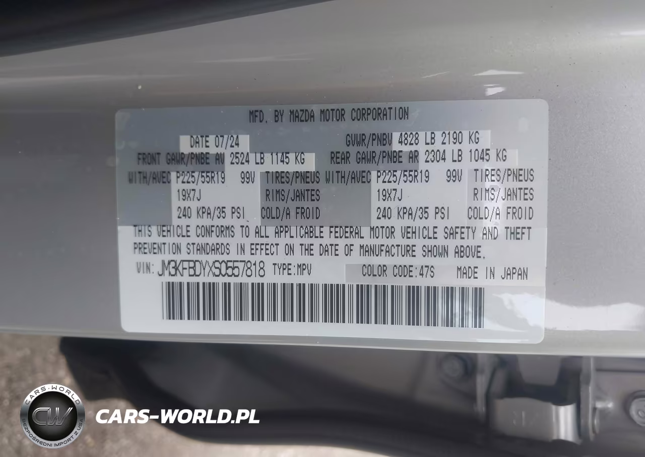 2025 Mazda Cx-5 2.5 Turbo Premium VIN:JM3KFBDYXS0557818 - 9