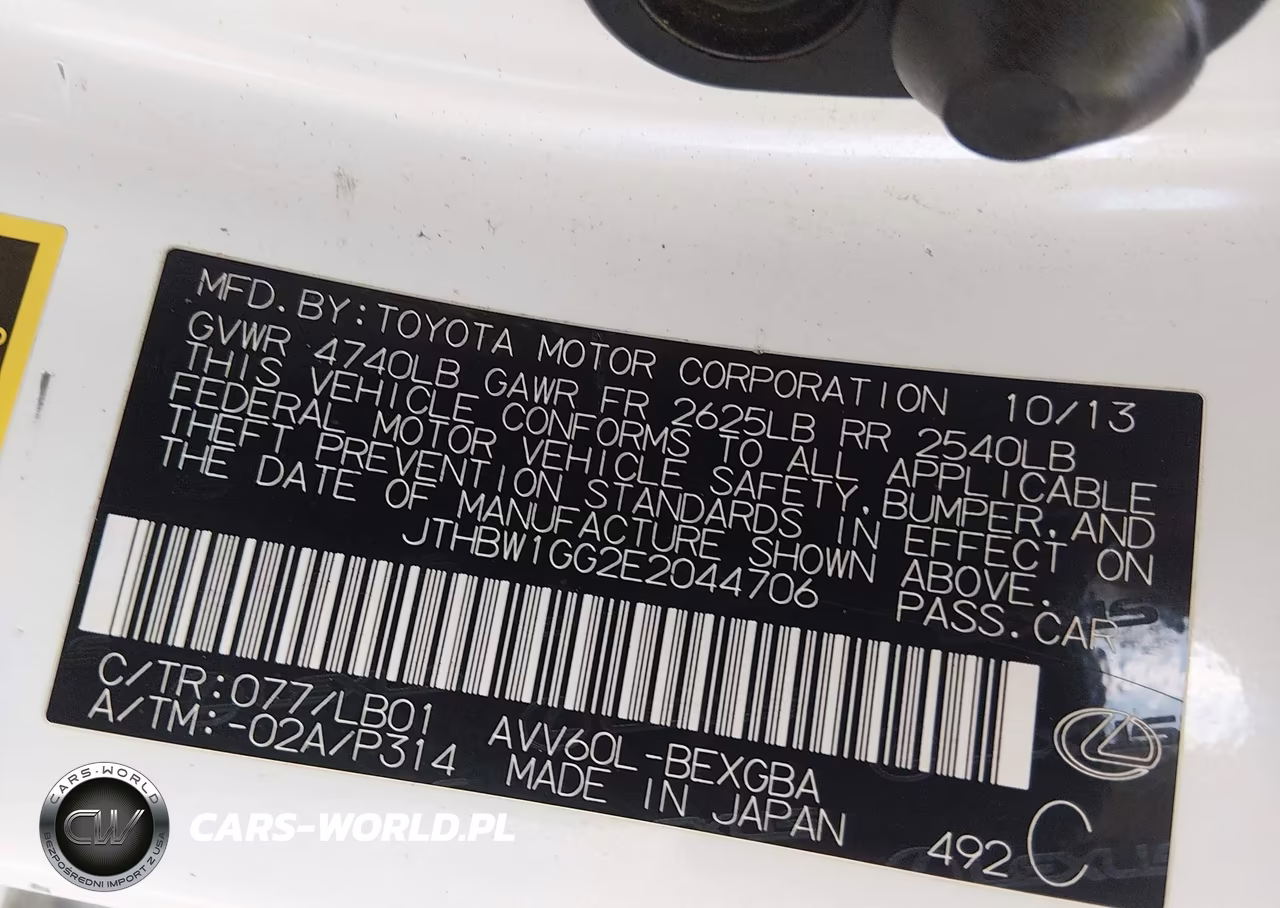 2014 Lexus Es 300H VIN:JTHBW1GG2E2044706 - 9