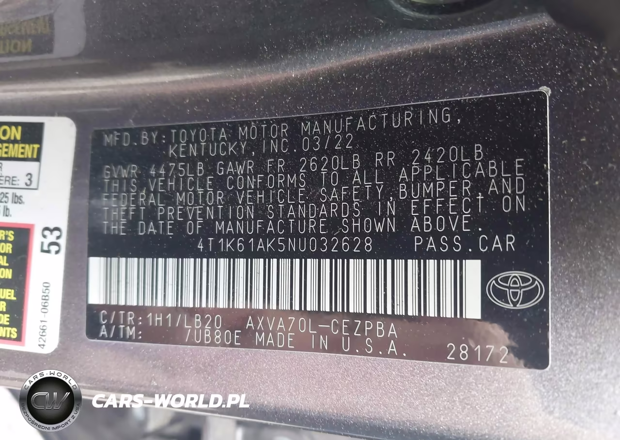 2022 Toyota Camry Xse VIN:4T1K61AK5NU032628 - 9