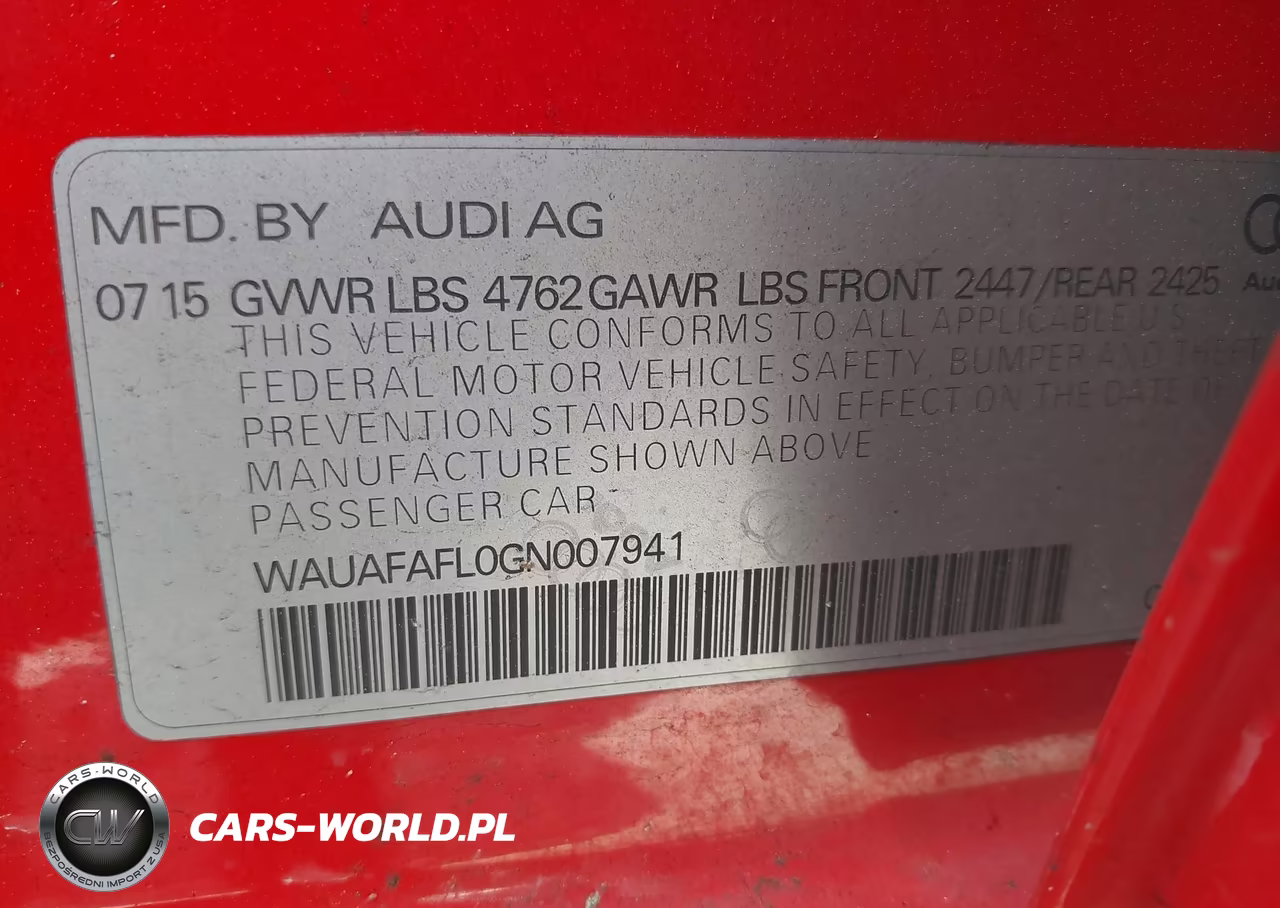 2016 Audi A4 2.0T Premium VIN:WAUAFAFL0GN007941 - 9