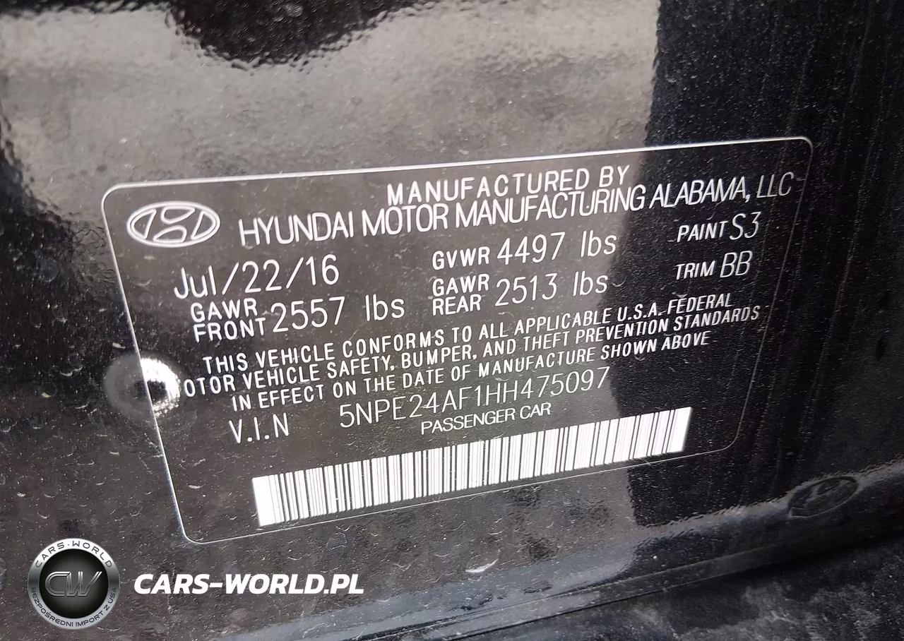 2017 Hyundai Sonata Se VIN:5NPE24AF1HH475097 - 9