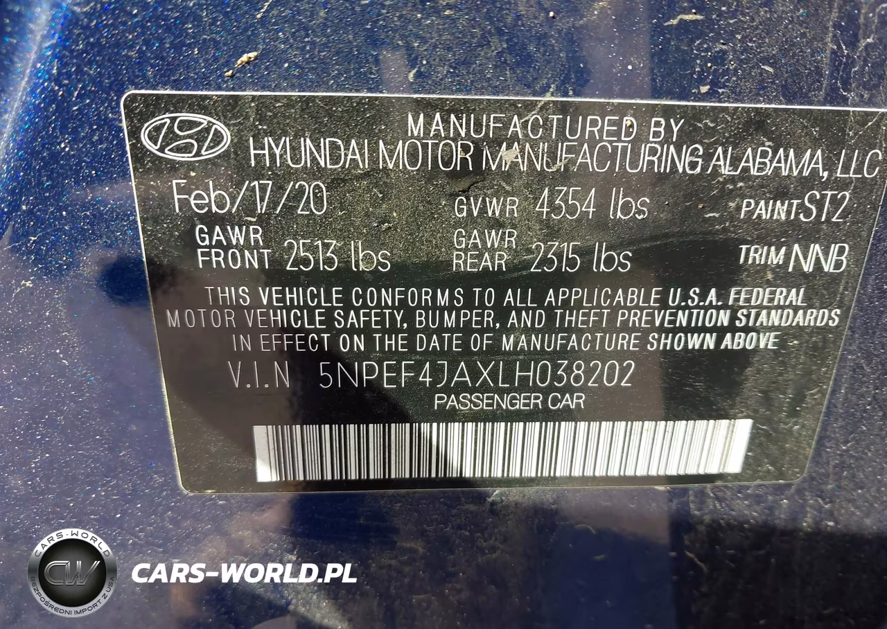 2020 Hyundai Sonata Sel VIN:5NPEF4JAXLH038202 - 9