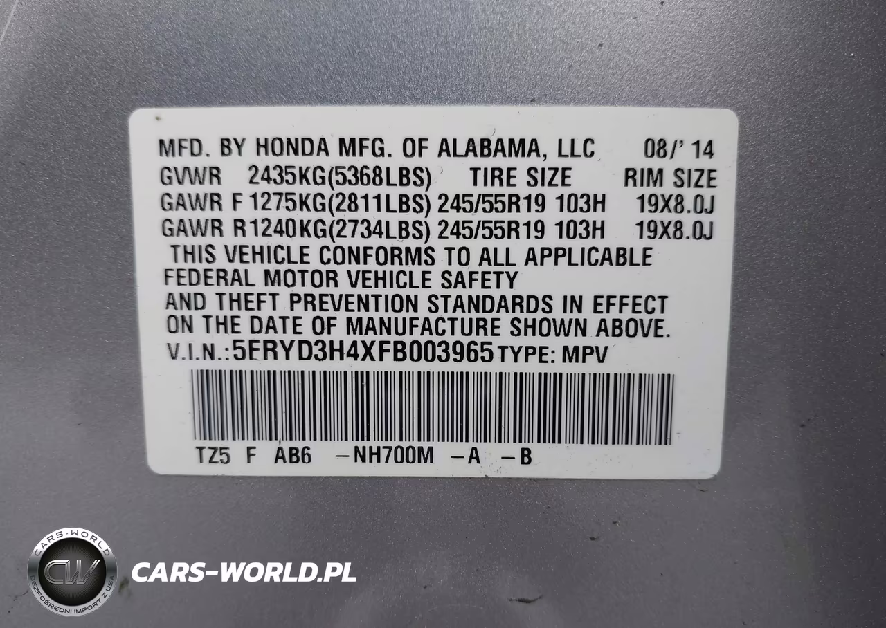 2015 Acura Mdx Technology Package VIN:5FRYD3H4XFB003965 - 9