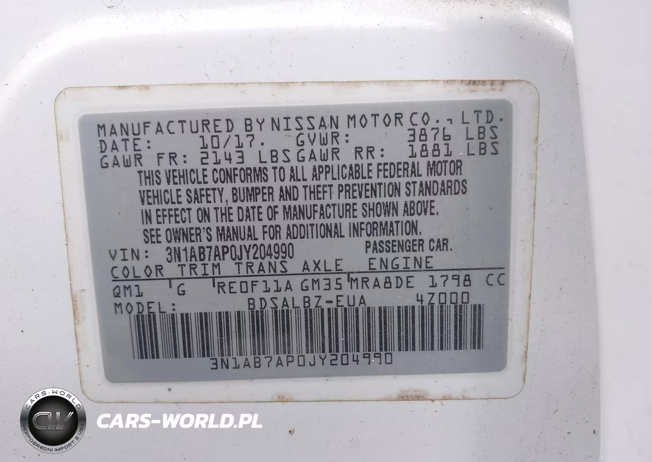 2018 Nissan Sentra S VIN:3N1AB7AP0JY204990 - 9