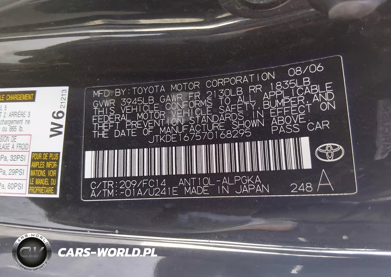 2007 Scion Tc VIN:JTKDE167570168295 - 9