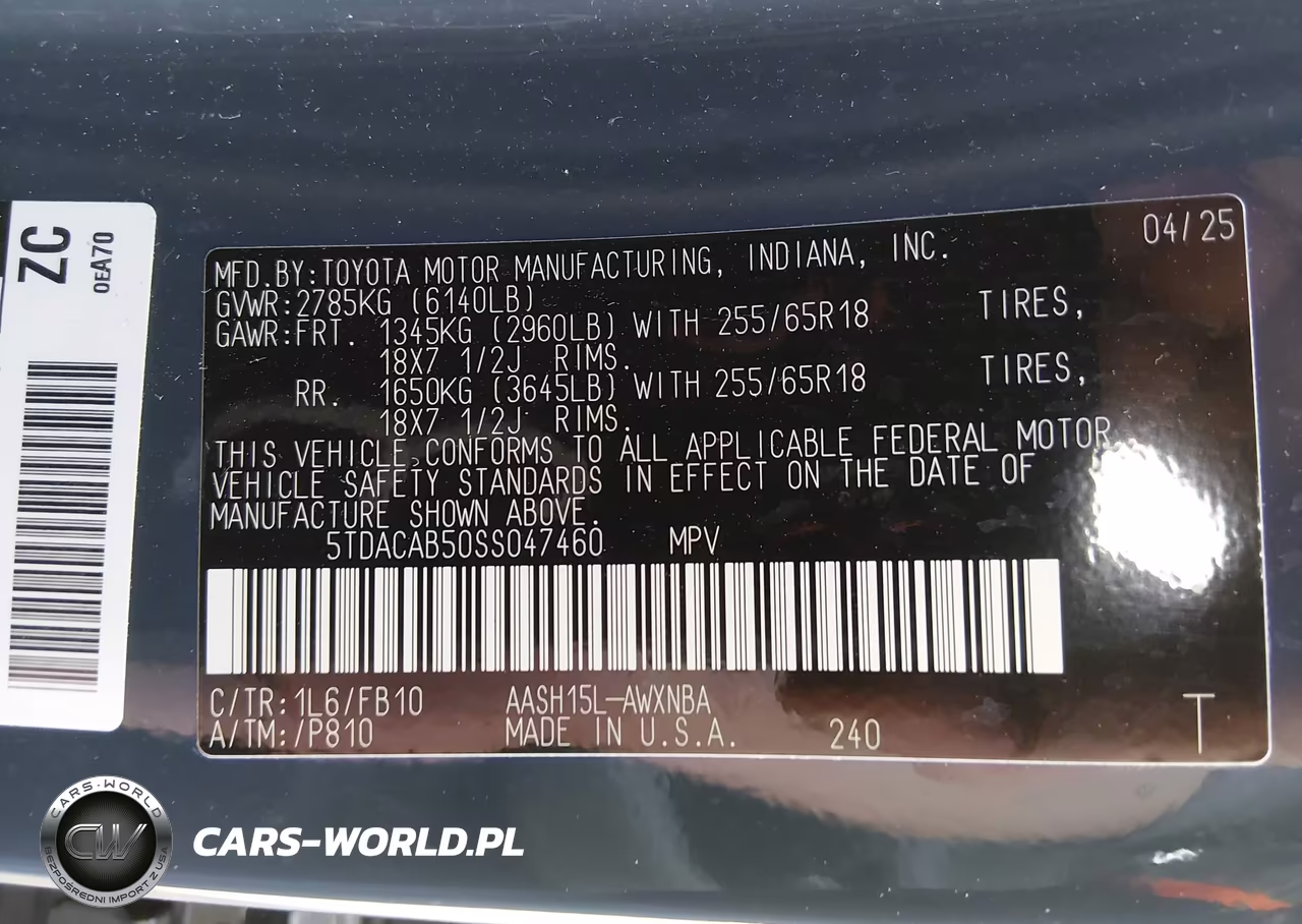 2025 Toyota Grand Highlander Hybrid Le VIN:5TDACAB50SS047460 - 9