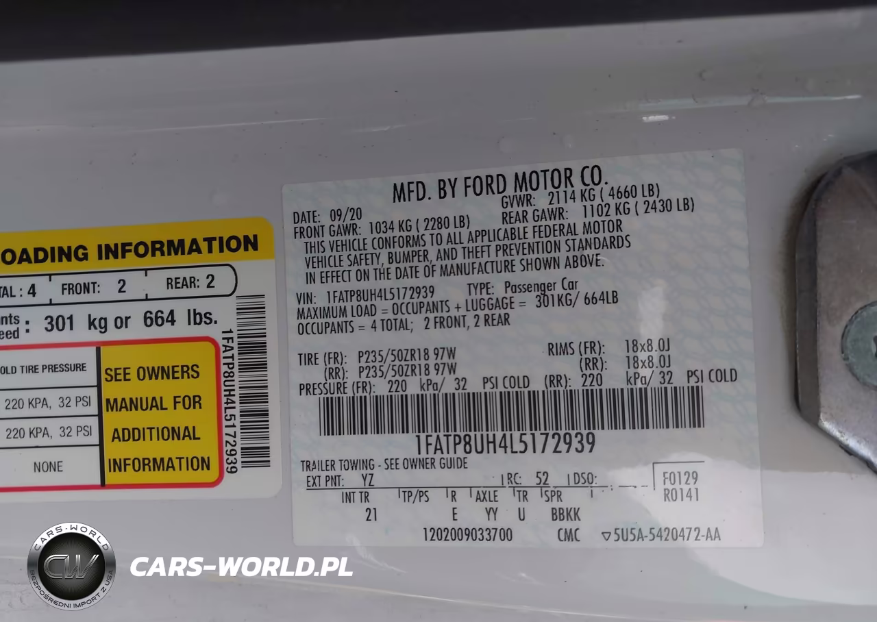 2020 Ford Mustang Ecoboost VIN:1FATP8UH4L5172939 - 9