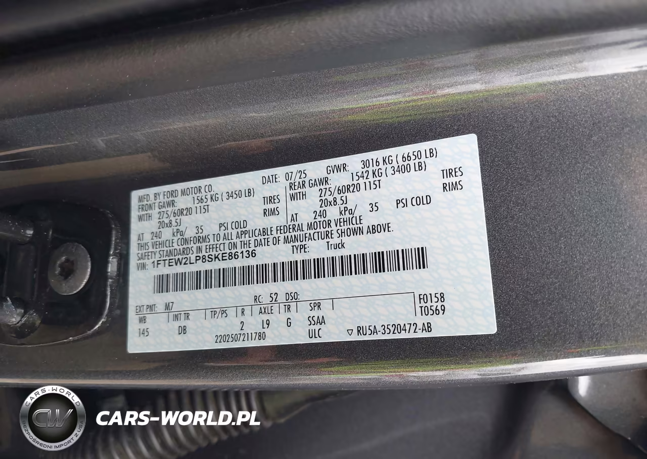 2025 Ford F-150 Stx VIN:1FTEW2LP8SKE86136 - 9