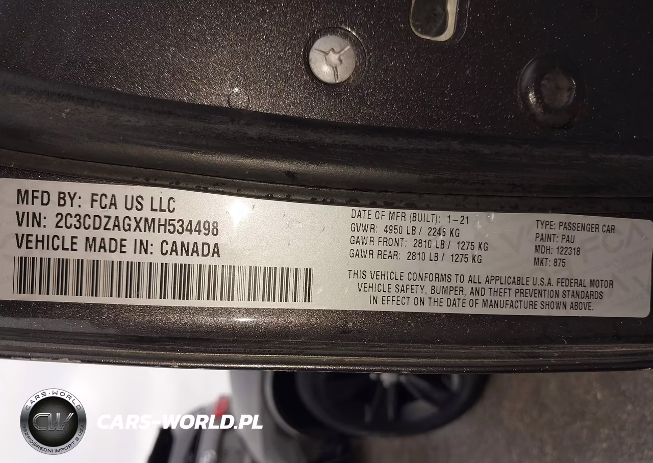 2021 Dodge Challenger Sxt VIN:2C3CDZAGXMH534498 - 9