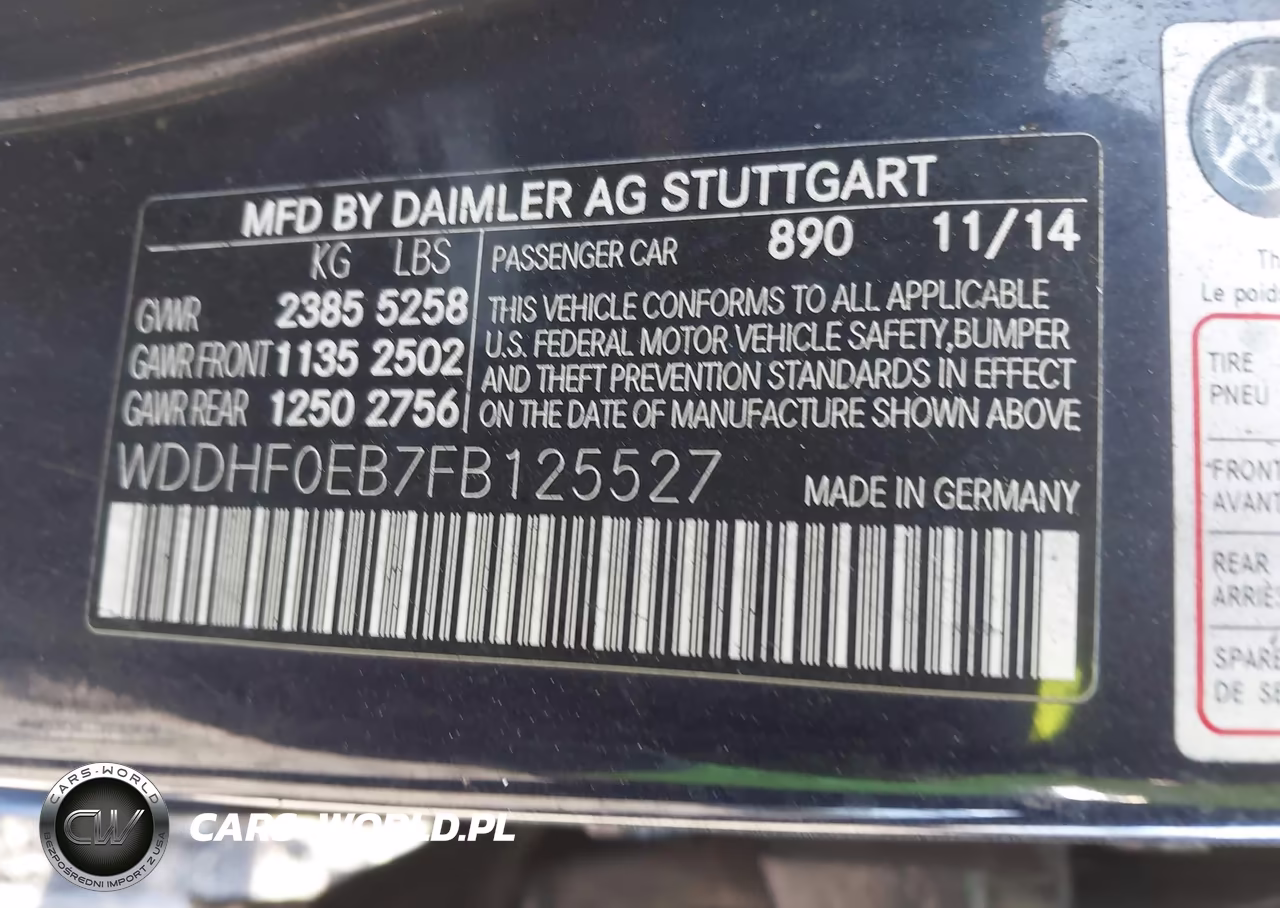 2015 Mercedes-Benz E 250 Bluetec VIN:WDDHF0EB7FB125527 - 9