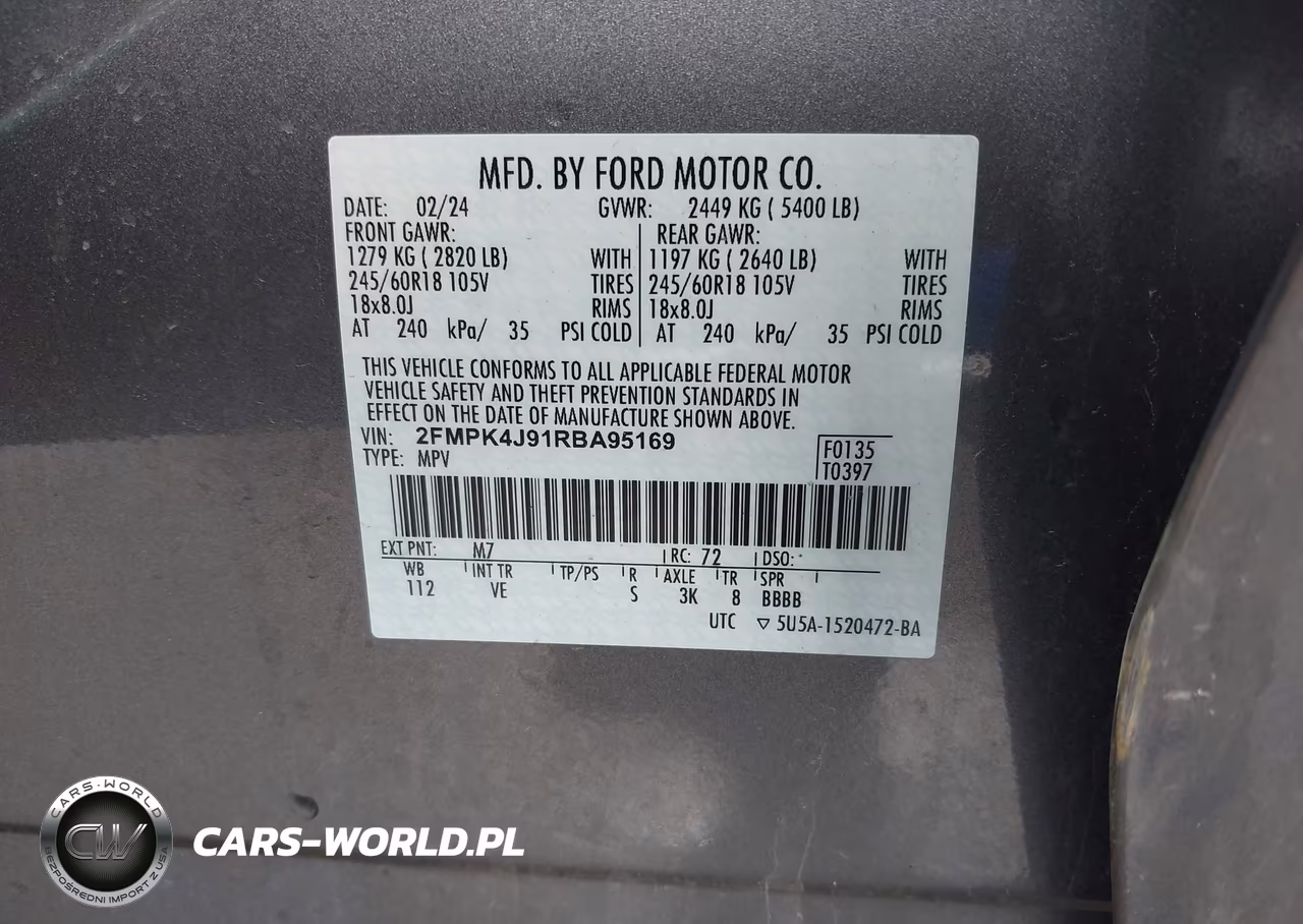 2024 Ford Edge Sel VIN:2FMPK4J91RBA95169 - 9
