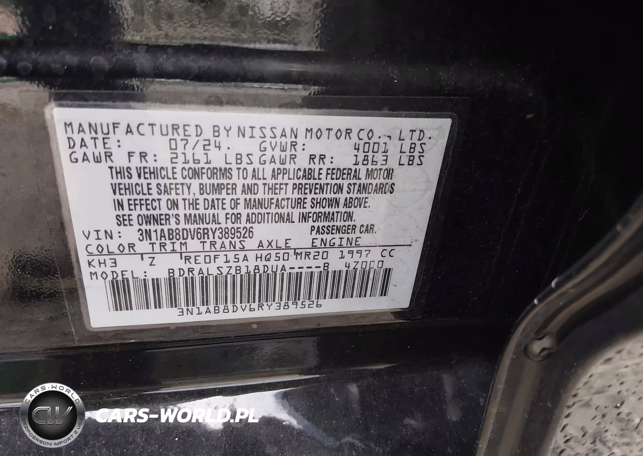 2024 Nissan Sentra Sr Xtronic Cvt VIN:3N1AB8DV6RY389526 - 9