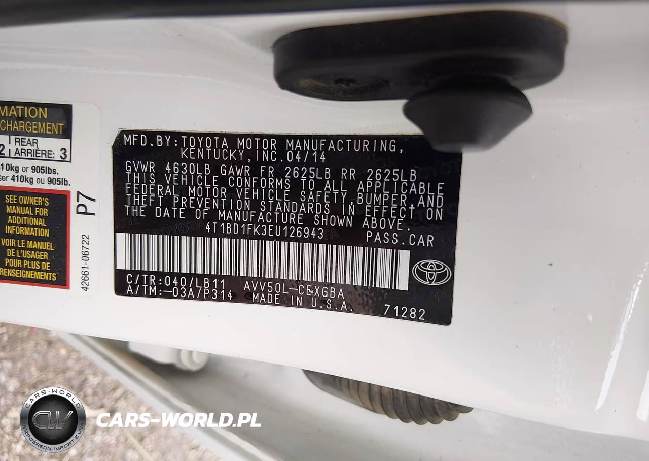 2014 Toyota Camry Hybrid Xle VIN:4T1BD1FK3EU126943 - 9
