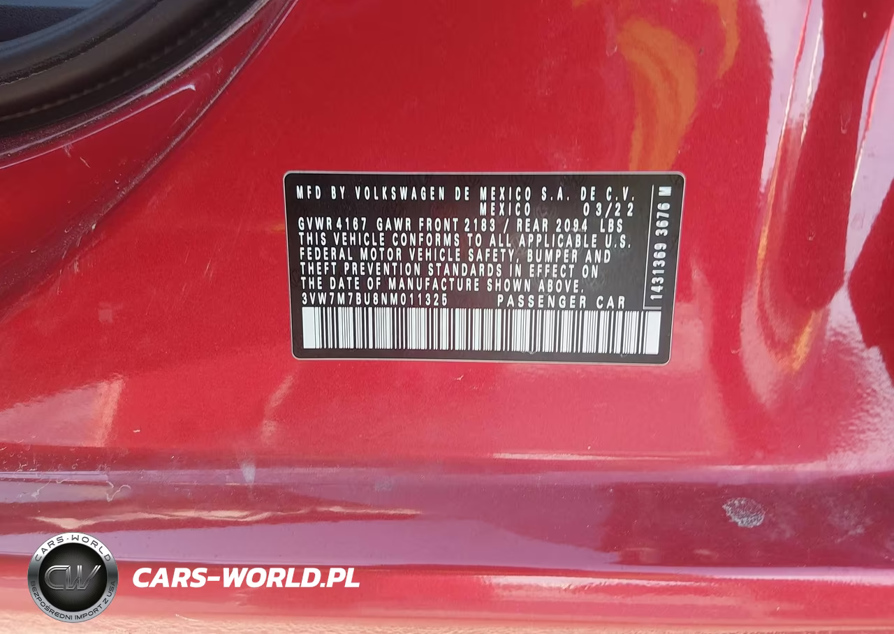2022 Volkswagen Jetta 1.5T Se VIN:3VW7M7BU8NM011325 - 9