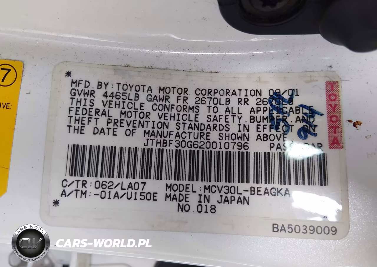 2002 Lexus Es 300 VIN:JTHBF30G620010796 - 9