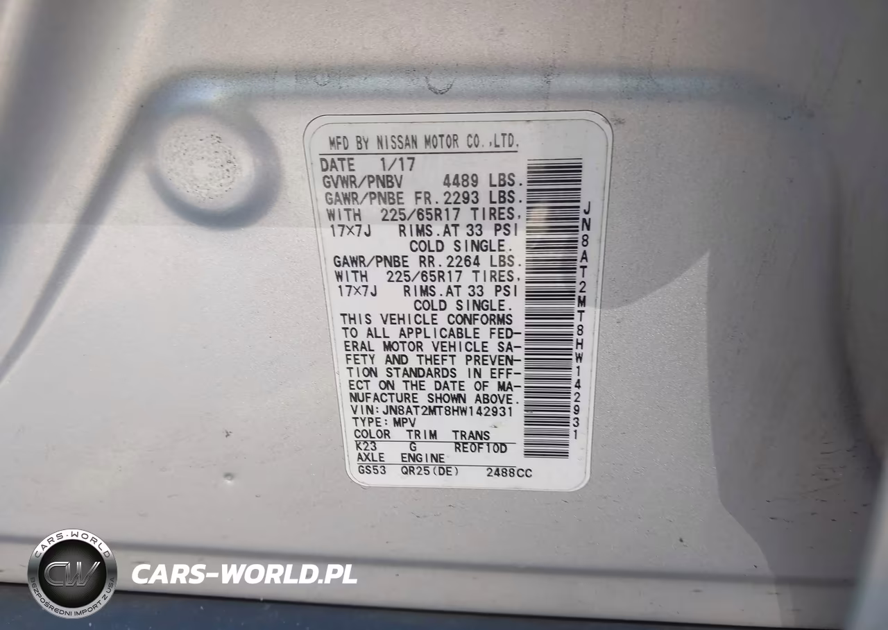 2017 Nissan Rogue S VIN:JN8AT2MT8HW142931 - 9