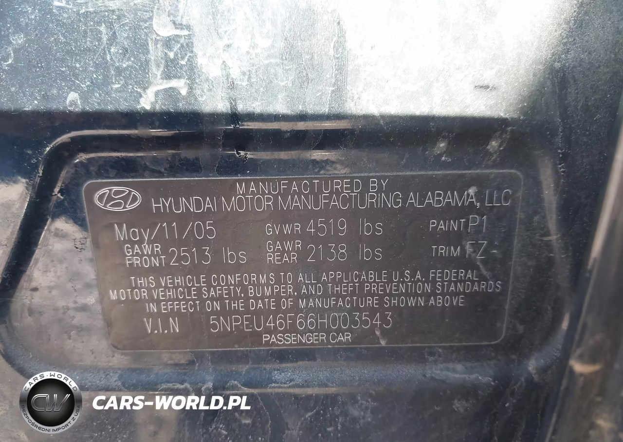 2006 Hyundai Sonata Gls V6-Lx V6 VIN:5NPEU46F66H003543 - 9