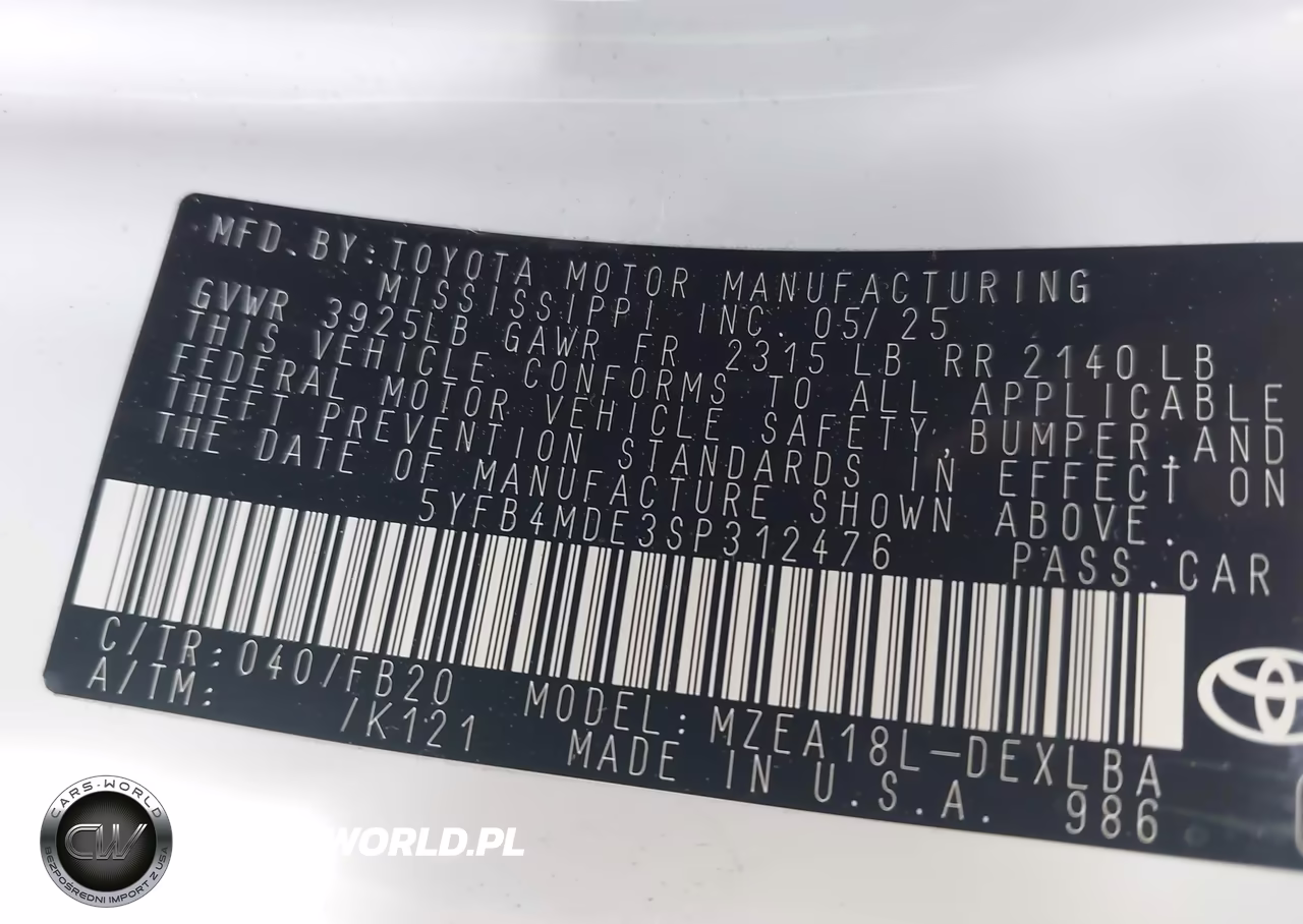 2025 Toyota Corolla Le VIN:5YFB4MDE3SP312476 - 9