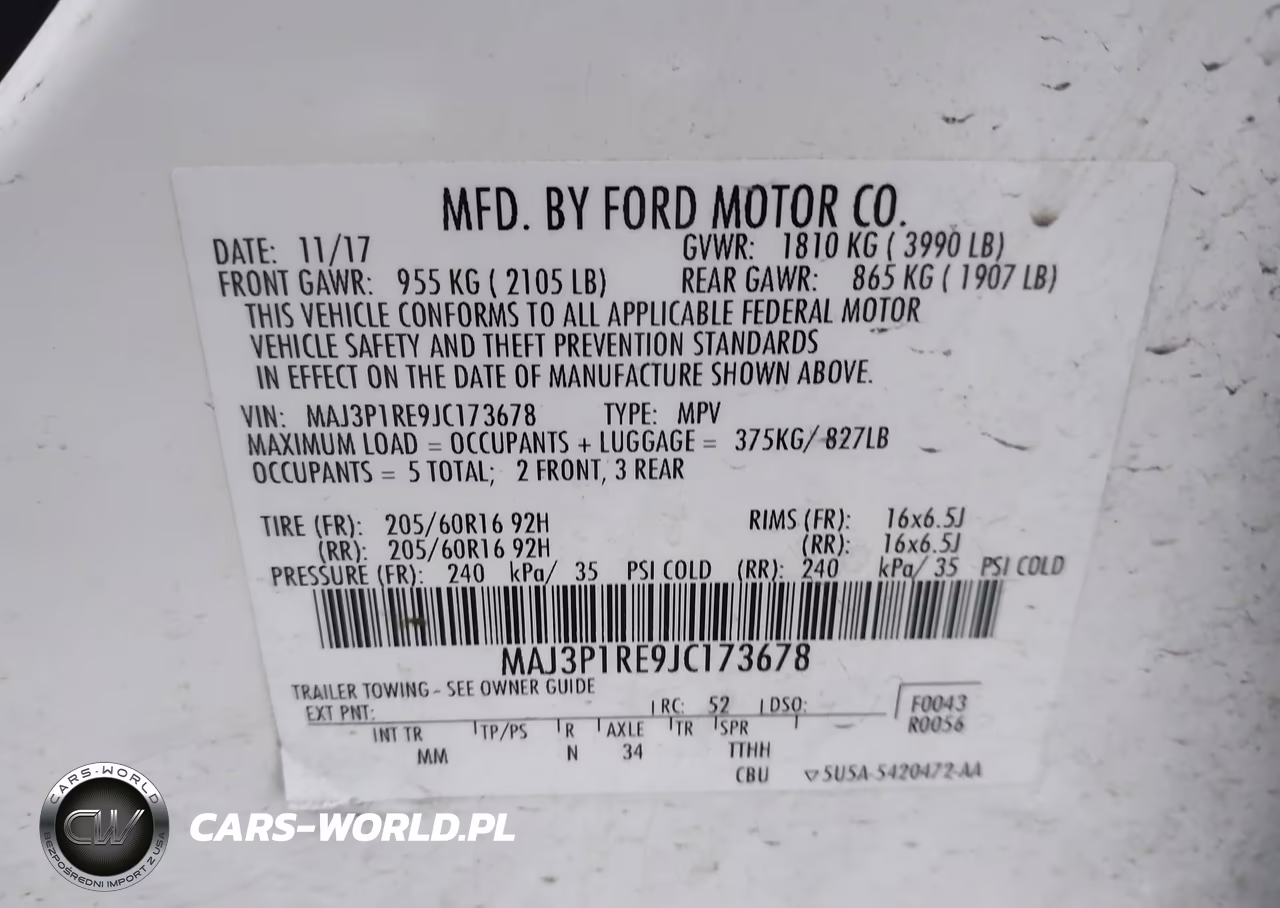 2018 Ford Ecosport S VIN:MAJ3P1RE9JC173678 - 9